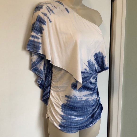 NWT Boston Proper tie dye one shoulder top, Small - Picture 3 of 14